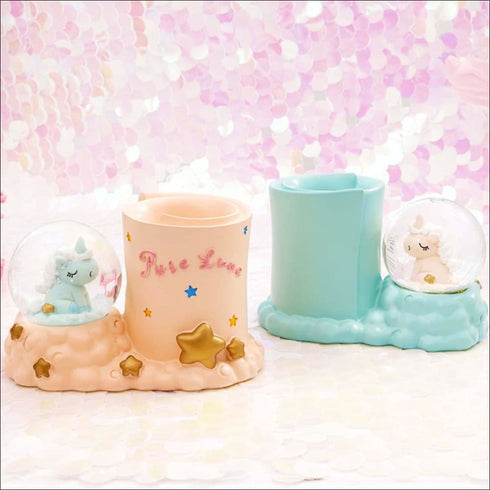 Snowball led unicorn pen stand - Uncommongifts.in