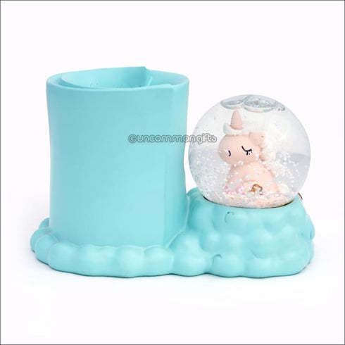 Snowball led unicorn pen stand - Uncommongifts.in