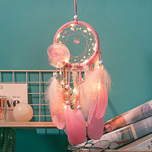 Taffy Lace Ribbon Dreamcatcher - Uncommongifts.in