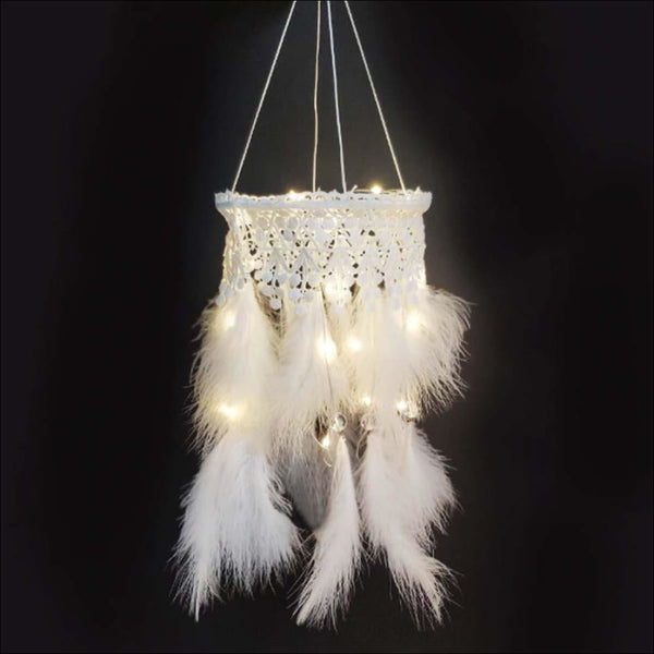 Tinkerbell led crochet dreamcatcher - Uncommongifts.in