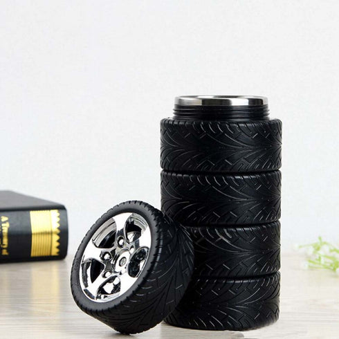 Tyre Flask - Vacuum Thermos - Uncommongifts.in