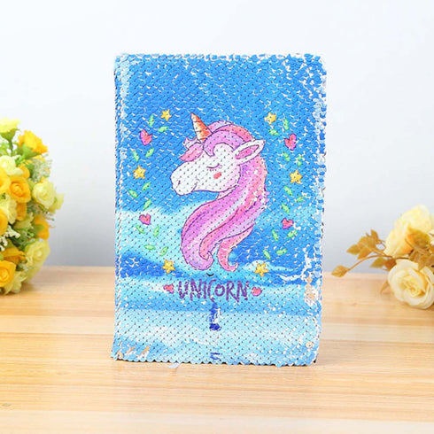 Unicorn Color Changing Sequin Notebook - Uncommongifts.in