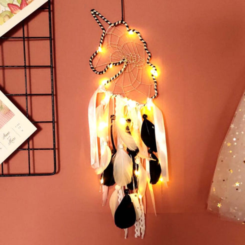 Unicorn Ribbons LED Dreamcatcher - Uncommongifts.in