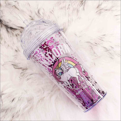 Unicorn glitter sipper - Uncommongifts.in