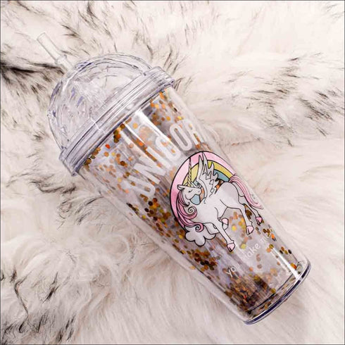 Unicorn glitter sipper - Uncommongifts.in