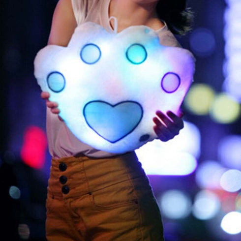 White LED color changing paws soft toy - Uncommongifts.in