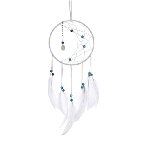White feathers led dreamcatcher - Uncommongifts.in