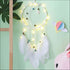 White feathers led dreamcatcher - Uncommongifts.in