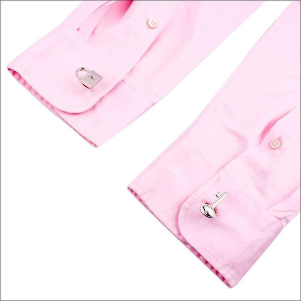 Dapper Lock N Key Silver Cufflinks - Uncommongifts.in