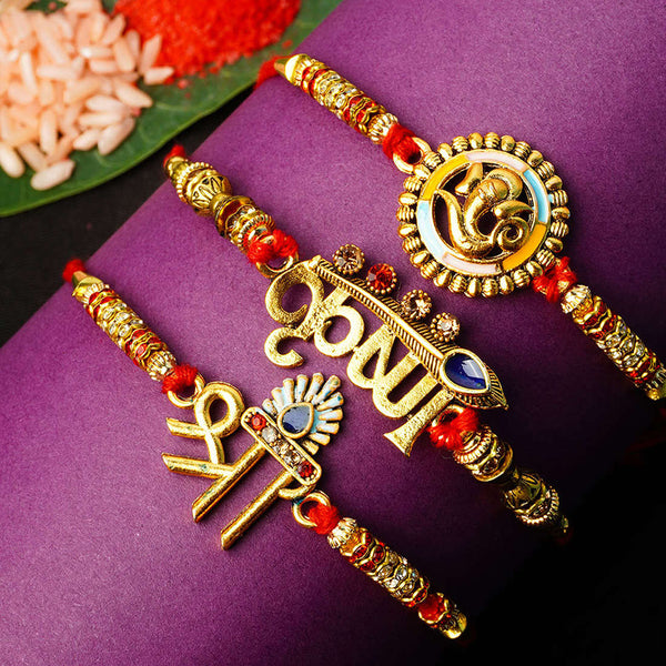 Shri Krishna & Ganesh Rakhi Set of 2 - Uncommongifts.in