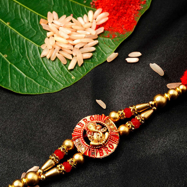 Ganesh Ji Bro Text Rakhi - Uncommongifts.in