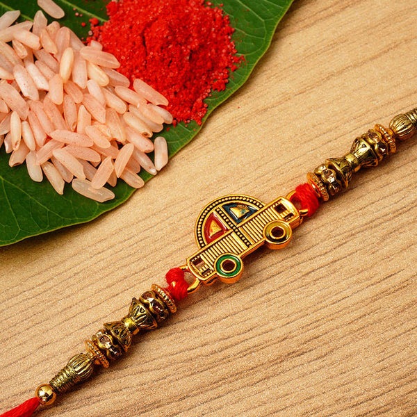 Golden Car Rakhi - Uncommongifts.in