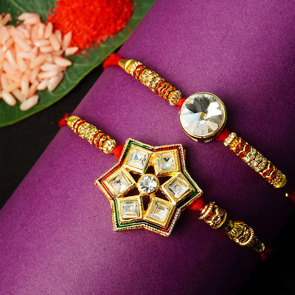 Crystal Star Rakhi set of 2 - Uncommongifts.in
