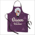 Crazy corner queen of the kitchen printed canvas cotton kitchen apron - Uncommongifts.in