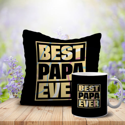 Best Papa Ever Father’s Day Cushion Mug Combo - Uncommongifts.in