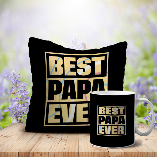 Best Papa Ever Father’s Day Cushion Mug Combo - Uncommongifts.in