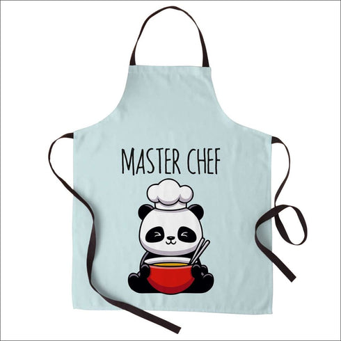 Crazy corner master chef panda printed canvas cotton kitchen apron - Uncommongifts.in