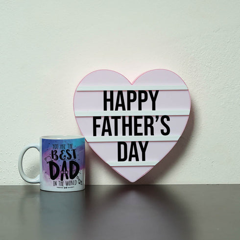 Heart DIY Board and Mug Father's Day Gift Combo - Uncommongifts.in