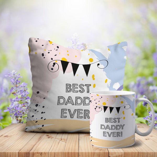 Best Dad Ever Father’s Day Cushion Mug Combo - Uncommongifts.in