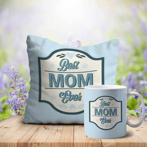 Best Mom Ever Printed Cushion Mug Combo - Uncommongifts.in