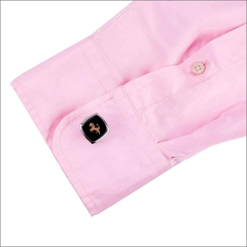 Trevor Horse Black Cufflinks - Uncommongifts.in