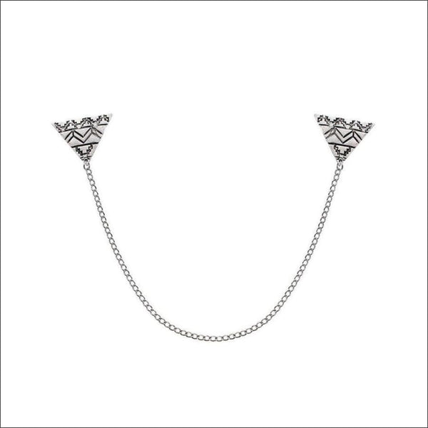 Triangle Linked Collar Brooch - Uncommongifts.in