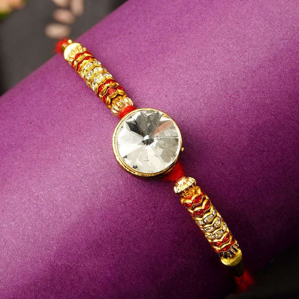 Beautiful Round Crystal Rakhi - Uncommongifts.in