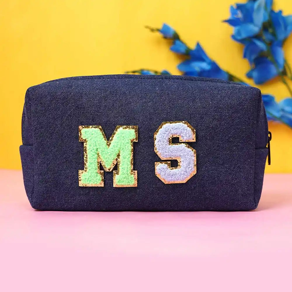 Personalized Denim Box Pouch for Kids